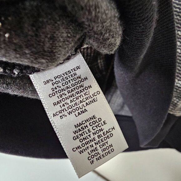 Lou & Grey Size Small Grey Heathered Crew Neck Sweater Zipper Back Pull Over - Picture 5 of 8